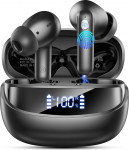 Bluetooth k&otilde;rvaklapid, 2026 k&otilde;rvaklapid juhtmevaba Bluetooth 5.4 HiFi Stereo, 50 tundi m&auml;nguaega k&otilde;rvaklappides 4 ENC m&uuml;ravastase mikrofoniga, IP7 veekindlad juhtmevabad k&otilde;rvaklapid, k&otilde;rvaklapid LED-iga