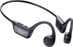 Bone Sound k&otilde;rvaklapid, Bluetooth 6.0 avatud k&otilde;rvaklapid 12 tundi m&auml;nguaega, LED-ekraan, IPX7 veekindlad higikindlad spordik&otilde;rvaklapid fitness, jalgrattas&otilde;it, s&otilde;itmine, jooksmine