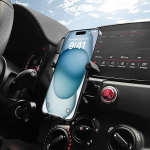 KUNGKIC mobiiltelefoni hoidik Fiat 500/500c 2008-2024 Abarth 595 695 2012-2024 Fiat 500e 2012-2019 auto mobiiltelefoni hoidik Reguleeritav telefoni hoidik 360&deg; p&ouml;&ouml;ramine auto telefonihoidik mustana