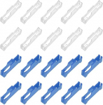 hankekaart 40 St&uuml;ck Servo-Verl&auml;ngerungskabel-Clips, Servo-Kabel, Sicherheitsverbinder, Blei-Draht-Schnallenschloss f&uuml;r ferngesteuertes Auto, Flugzeug, Boot, DIY-Y-Adapterkabel, transparent/blau
