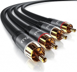 CSL - Stereo RCA helikaabel - 5 m - 2 x RCA kuni 2 x RCA helikaabel - AUX sisendid - Metallist pistikuga kuldne kaabel, topelt varjestatud