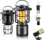 V&auml;litingimustes kasutatav Bluetooth-k&otilde;lar koos leegiga, IP65 veekindel telkimislamp, 3 valgustusrežiimi, traadita kaasaskantav k&otilde;lar terrassile, aeda, kingitused meestele (2 pakki)