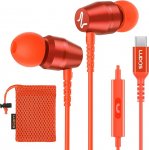 LUDOS OMNITONE USB C k&otilde;rvaklapid, 5-aastane garantii iPhone 17 16 15 Pro Max Plus Air Samsung Galaxy S24 S23 Ultra S22 S21 FE S20 A53 A54, USB Type C k&otilde;rvaklapid mikrofoniga In-Ear koos kaabliga jaoks