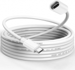 USB C pikenduskaabel Ringi p&auml;ikesepaneeliga kaamerale Valge veekindel USB C-t&uuml;&uuml;pi pistikupesa ja naissoost pikenduskaabel laadija 45W Ringi p&auml;ikesepaneeli turvakaamerale Mag-Safe laadija
