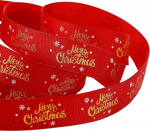 Lai j&otilde;ulud Grosgrain pael 6ft 6ft tr&uuml;kitud j&otilde;ululint J&otilde;ulup&auml;rja p&auml;rg kaardiga Partei kaunistused 7/8 tolli laiad
