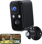 BECAMSO Outdoor Surveillance Camera Battery Camera: 2K WiFi Camera Outdoor with Motion Sensor - Indoor Surveillance Camera with Monitor Alarm System Night Vision Function - WiFi Camera