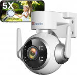 ctronics 5 x Optical Zoom Surveillance Camera Outdoor WLAN 2.4/5GHz, PTZ IP Camera Outdoor with Automatic Tracking, Person Detection, 30 m Colour Night Vision, Two-Way Audio, 355&deg; 90&deg;, IP66