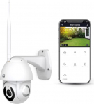 Garza - Smart Smart Wifi 360 Degree Outdoor Security Camera, 1080P HD, IP65 Waterproof, Night Vision, Motion Detection, 2.4GHz WiFi, 1 Unit (1 Pack)