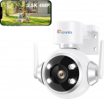 Ctronics 2.5K 4MP Outdoor Surveillance Camera WiFi 2.4/5GHz, PTZ WiFi IP Camera Outdoor with Automatic Tracking Person Detection Coloured Night Vision 355&deg;/90&deg; Swivelling Two-Way Audio