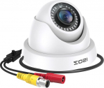 ZOSI CCTV 1080P 4-in-1 Outdoor Dome Video Surveillance Camera with 3.6 mm Lens, 20 m IR Night Vision, White