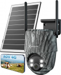 COCOCAM 2K 24/7 AOV 4G LTE valvekaamera SIM-kaardiga v&auml;ljas, looduskaamera, AI tuvastamine ja automaatne j&auml;lgimine, 30 m &ouml;&ouml;vaatlus, 15000 mAh aku, 8 W p&auml;ikesepaneel, eSIM-kaart kaasas.