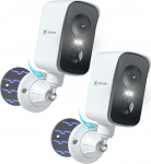 COCOCAM 2 x kaasaskantav magnetiline 4G valvekaamera SIM-kaardiga v&auml;ljas/siseselt, 2K traadita kaamera matkaautodele, telkimiseks ja reisimiseks, 300&deg; p&ouml;&ouml;rlemisulatusega, 10000 Ah aku, integreeritud SIM-kaart (nr.