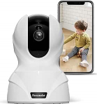 PANAMALAR WLAN IP-kaamera, 3MP siseruumide valvekaamera, 350&deg; p&ouml;&ouml;rlev FHD toetab LAN ja WLAN &uuml;hendust, Alexa, 2-Way Audio / Night Vision jne, siseruumide beebikaamera beebi / lemmiklooma PC mobiiltelefoni rakendus