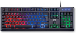 DR1TECH Puma Ergonoomiline m&auml;nguklaviatuur LED taustavalgustusega PC/PS4 jaoks - 104 klahvi 6 nupu &uuml;mberp&ouml;&ouml;ramisega - USB klaviatuur koos kaabliga (QWERTY rahvusvaheline paigutus)