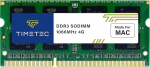 Timetec 4GB &uuml;hilduv Apple DDR3 1067MHz/1066MHz PC3-8500 CL7 Dual Rank jaoks Mac Book, Mac Book Pro, iMac, Mac Mini (Late 2008, Beginning/Middle/End 2009, Mid 2010) SODIMM m&auml;lu Mac RAM Upgrade