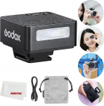 Godox IM20 kaamera v&auml;lk, Mini Flash Speedlite, GN15 7 tasemega v&auml;lklambi j&otilde;udlusega, CCT 6000K &plusmn; 200K optilise juhtimisega S1/S2 &uuml;hilduv Fuji/Sony/Nikon/Canon/Olympus kaameraga (must)