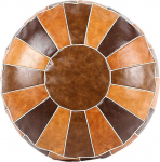Maroko Pouf Faux Leather T&auml;itmata Ottomani k&auml;sitsi valmistatud jalgpadi (pruun)