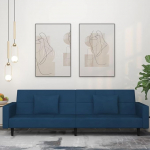 375815 2-kohaline diivanvoodi 2 padjaga, sinine samet, Lounge diivan, diivanid ja diivanid, Relax diivan, diivan elutuppa