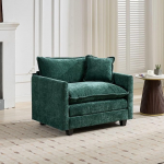 Diivan, Cloud Diivan, v&auml;ike diivan, Cloud Diivan &uuml;he istme (Ottoman ei ole kaasas), kaasaegne sektsiooniline diivan, elutuppa, magamistuppa ja korterisse, mugav kahekihiline polsterdatud istmepadi (roheline)