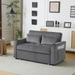 Merax kokkupandav diivanvoodi Multifunktsionaalne diivanvoodi koos magamisfunktsiooniga, sisaldab tassihoidjat ja padja Ideaalne elutuppa, magamistuppa ja kodukino hallile