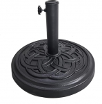 Relaxdays p&auml;ikesevarju statiiv p&auml;ikesevarju postidele 34-48 mm l&auml;bim&otilde;&otilde;duga 45 cm Vintage &uuml;mmargune p&auml;ikesevarju aluse must