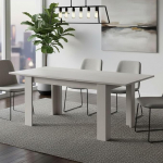 Dmora pikendatav s&ouml;&ouml;gilaud, pikendatav konsool, kaasaegne laud pikendusega, 160 / 220 x 88 x 88 cm, valge