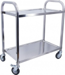 TAIMIKO k&ouml;&ouml;gik&auml;ru ratastega, 2 salve, serveerimisk&auml;ru, roostevaba teras, restorani k&auml;ru ratastega, mobiilne hoidla