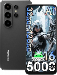 Blackview Wave 10 mobiiltelefon ilma lepinguta, 32GB + 128GB/2TB Android 16 telefon, 6,88-tolline 120Hz Gemini AI nutitelefon ilma lepinguta, 5000mAh, 32MP + 13MP, WiFi 5, s&otilde;rmej&auml;lg/GPS/OTG/FM/Mobiiltelefonikott, must