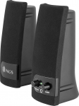 NGS SB150 multimeedia k&otilde;lar 2.0 arvutile, 2W, k&otilde;rvaklappide v&auml;ljund, USB port, must