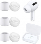 Asendusk&otilde;rvaklapid AirPods Pro ja AirPods Pro 2 jaoks, silikoonist k&otilde;rvaklapid m&uuml;rav&auml;hendusavadega, pehmed libisemiskindlad k&otilde;rvaklapid koos kaasaskantava hoiukarbiga (keskmine)