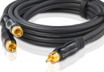 OEHLBACH BOOOM Subwoofer Y-RCA kaabel (2 x RCA kuni 1 x Cinch, v&otilde;imas bassireaktsioon ja efektiivne varjestus) - antratsiit 12,5 m