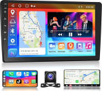 Android Radio 2-DIN autoraadio koos iOS Carplay, 9-tolline 1080P HD puuteekraaniga autoraadio 2+64G koos GPS-navigatsiooniga Bluetooth Android Auto WLAN Dual USB + AHD tagurduskaamera