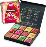Discovery & Tasting Box - 12 maitsestatud tee ja infusiooni valik (84 &uuml;ksikut kotti) - Must/valge/roheline tee/Matcha/Earl Grey/Oolong/Pu-Erh - Kinkekarp - Taimeteed