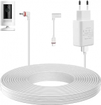 10 m pikk ringkaamera v&auml;litoitekaabel ja adapter, &uuml;hilduv mikro-USB-kaabel koos toiteallikaga, kaamera laadimiskaabel ringkaamera pikenduskaabel USB kaamera jaoks, ring kleebis kaamera laadimine