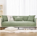 ZTGL Sofabezug 1/2/3/4 Sitzer, Diivan &Uuml;berzug in L Form, Pl&uuml;sch Couch &Uuml;berwurfdecke, rutschfest Sofa Schonbez&uuml;ge, Waschbar Sofa Abdeckung, Universell Sofa Auflage,Gr&uuml;n,1pc 110x160cm