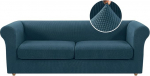 LINGKY Stretch Chesterfield Diivan Cover 2 istekohaga, elastne diivanikate koos 2 eraldi diivanipadja kattega, elastaanist diivanikate, diivanikaitse kasside diivanih&uuml;pe (s&uuml;gav teal, suur 2-kohaline)