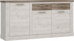 M&ouml;belando Duro k&uuml;ljepaneel (B x K x S) 173,9 x 90,3 x 41,3 cm Pinia valge ja antiiksete tammepuudega