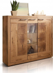 moebel-eins Winston II Highboard, t&auml;ispuit, &otilde;litatud metsatammepuit