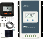 Epever MPPT Solar Charge Controller Tracer A 10A 20A 30A 40A + Remote Display MT-50 Solar Charging with LCD Display for Solar Battery Charging (40A)