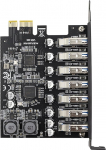 7 porti PCIE USB 3.0 HUB PCIE laienduskaart 5Gbps v&auml;lise kontrolleri PCI Express Extender adapteri kaart Win XP 7 8 10 11 jaoks