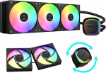 GAMDIAS 360mm AIO CPU vesijahuti Peidetud kaabli disain P&ouml;&ouml;rlev pump MB Sync ARGB & PWM 30 valgusefekti Intel LGA 1700 AMD AM5/AM4 Must AURA