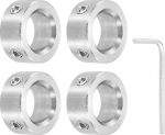hankekaart 4 St&uuml;ck Schaftmanschetten, 17 mm Bohrung, massiver Edelstahl, Set mit 2 Schraubenwellenkragen, 28 mm Au&szlig;endurchmesser, 12 mm Dicke, f&uuml;r Motor, Gartenwagen, Riemenscheibe, Maschinen und