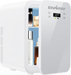 Enventor Mini k&uuml;lmik 10 L, v&auml;ike k&uuml;lmik tuppa, kahekordne jahutuss&uuml;steem, 12 V/220 V pistikupesa, jahutus- ja k&uuml;ttefunktsioon, kosmeetiline k&uuml;lmik vaikselt autosse, magamistuppa, kontorisse (valge)