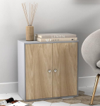 URBNLIVING 2-tasandiline hall puidust hoiukapp FP-634