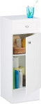 Bathroom Standing Cabinet Cupboard with Drawer for the Bathroom, MDF, 80 x 30.5 x 30.5cm, White