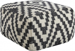 Beliani Modern Square Ottoman Wool 56 x 56 cm Black/White Knidos
