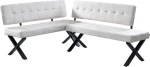 B&D home EKA L-kombineeritud nurgapink, 140 x 140 cm, modulaarne s&ouml;&ouml;gitoapink seljatoega, paigaldatav m&otilde;lemale poole (vasakule/paremale), libisev metallraam, Easy-Care kate helehallis toonis.