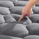 Madratsikaitse, 3-tsooniline disain, hingav kaitse, ergonoomiline madratsialus s&uuml;gava taskuga, pehme madratsialus (160 x 200 x 38 cm, hall)