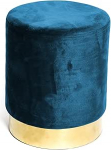 Tex family Pouf jalatoe Cylinder Velvet Velvet Sinine
