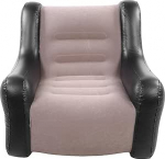 TOPINCN T&auml;ispuhutav diivan, Air diivanvoodi koos k&auml;etugedega, vaba aja veetmise iste PVC flokeeringuga, kaasaskantav kokkupandav lamamistool sise- ja v&auml;litingimustes kasutamiseks, t&auml;ispuhutav tool telkimiseks, terrassiks, rannaks